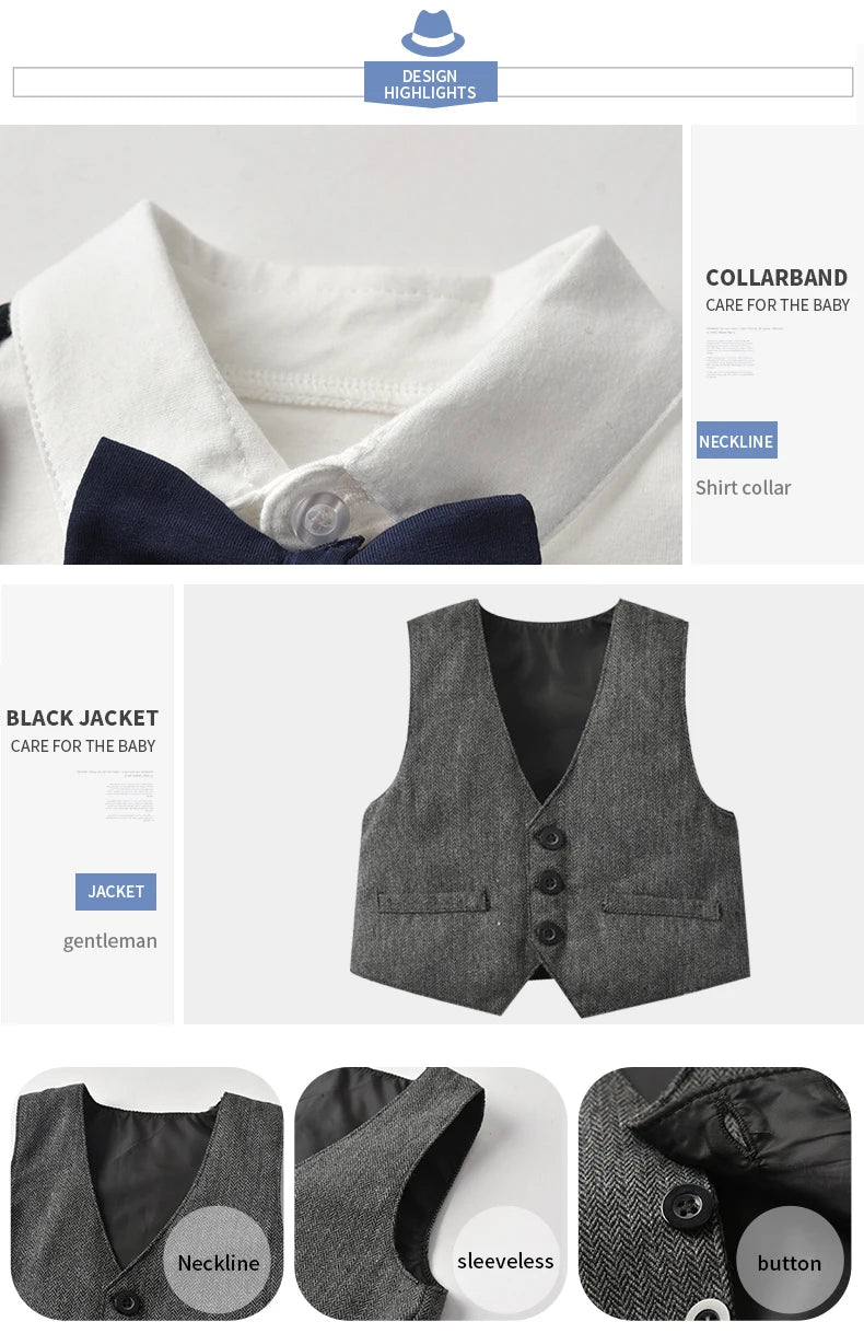 Gentleman Formal Baby Boy Set