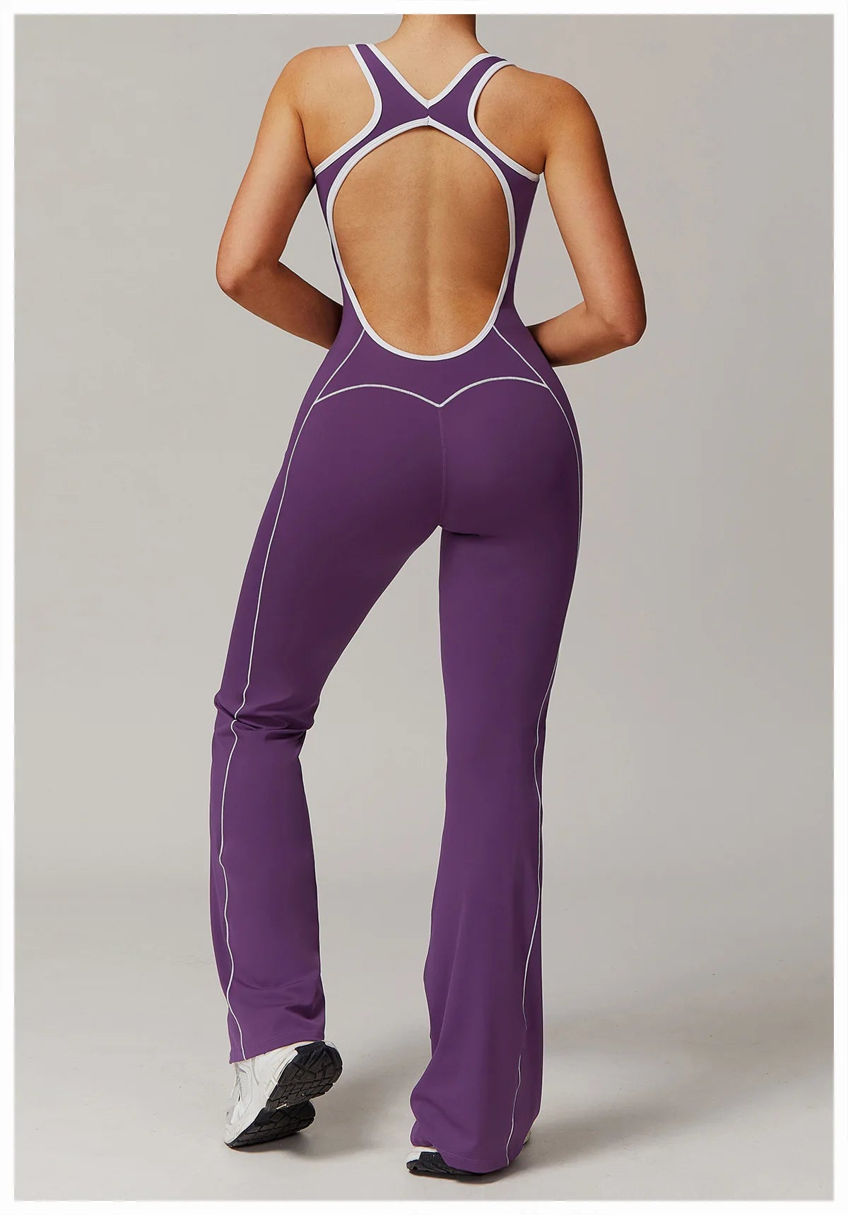 Sleek Back Hollow Bodysuit Jumpsuit