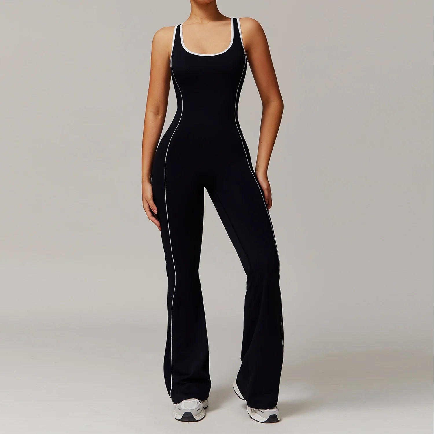 Sleek Back Hollow Bodysuit Jumpsuit