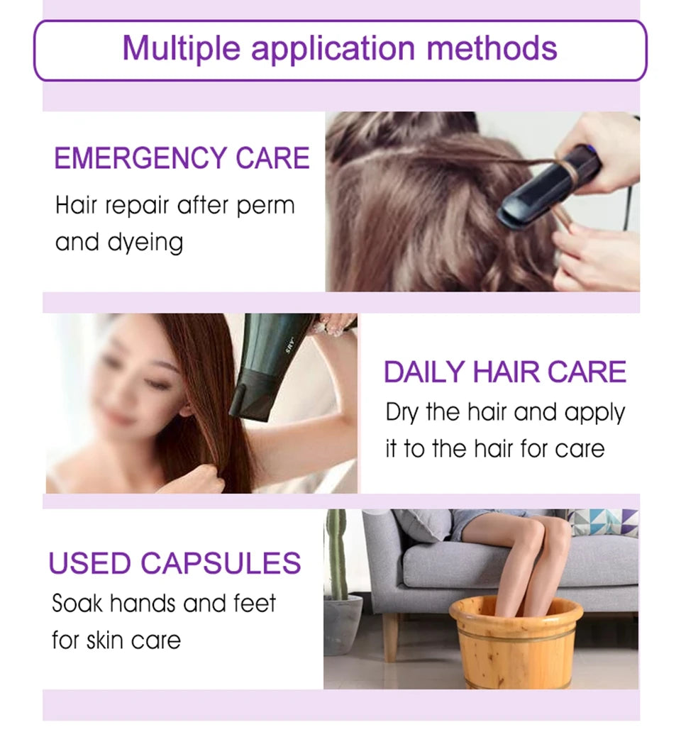 Keratin Vitamin Hair Oil Capsules