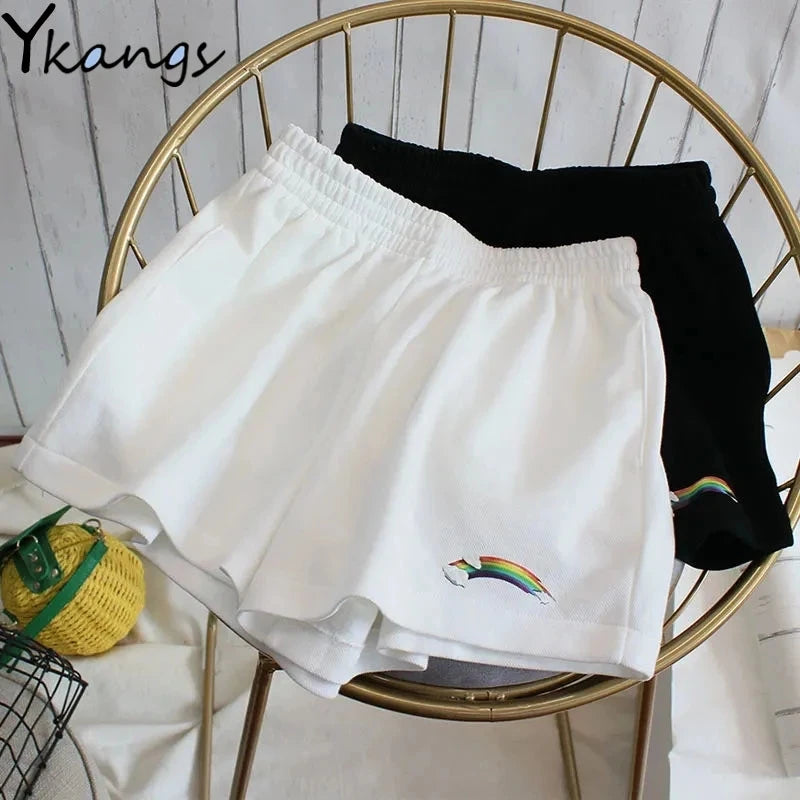 Oversized Graphic Basketball Style Shorts