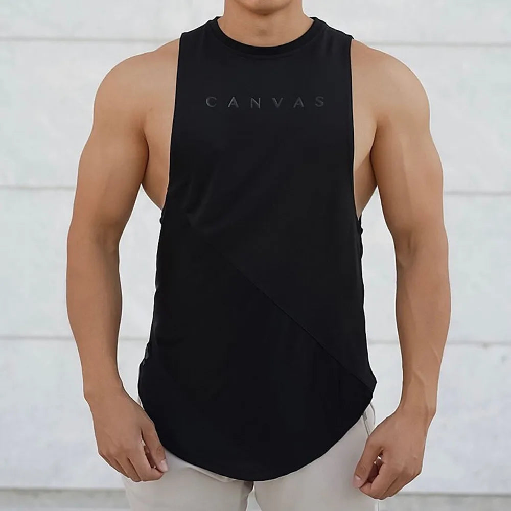 NEW Bodybuilding Sport Tank Tops Men Gym Fitness Workout Sleeveless Shirt Male Stringer Singlet Casual Fashion Undershirt Vest