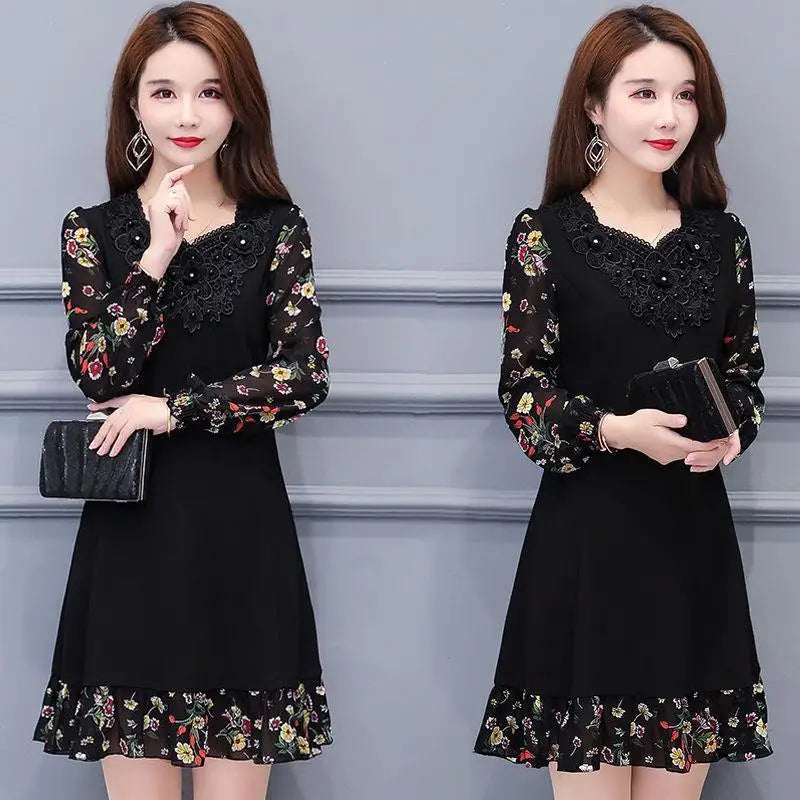 Elegant Polka Dot Midi Dress