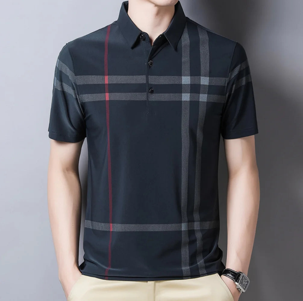 Striped Cotton Polo Casual