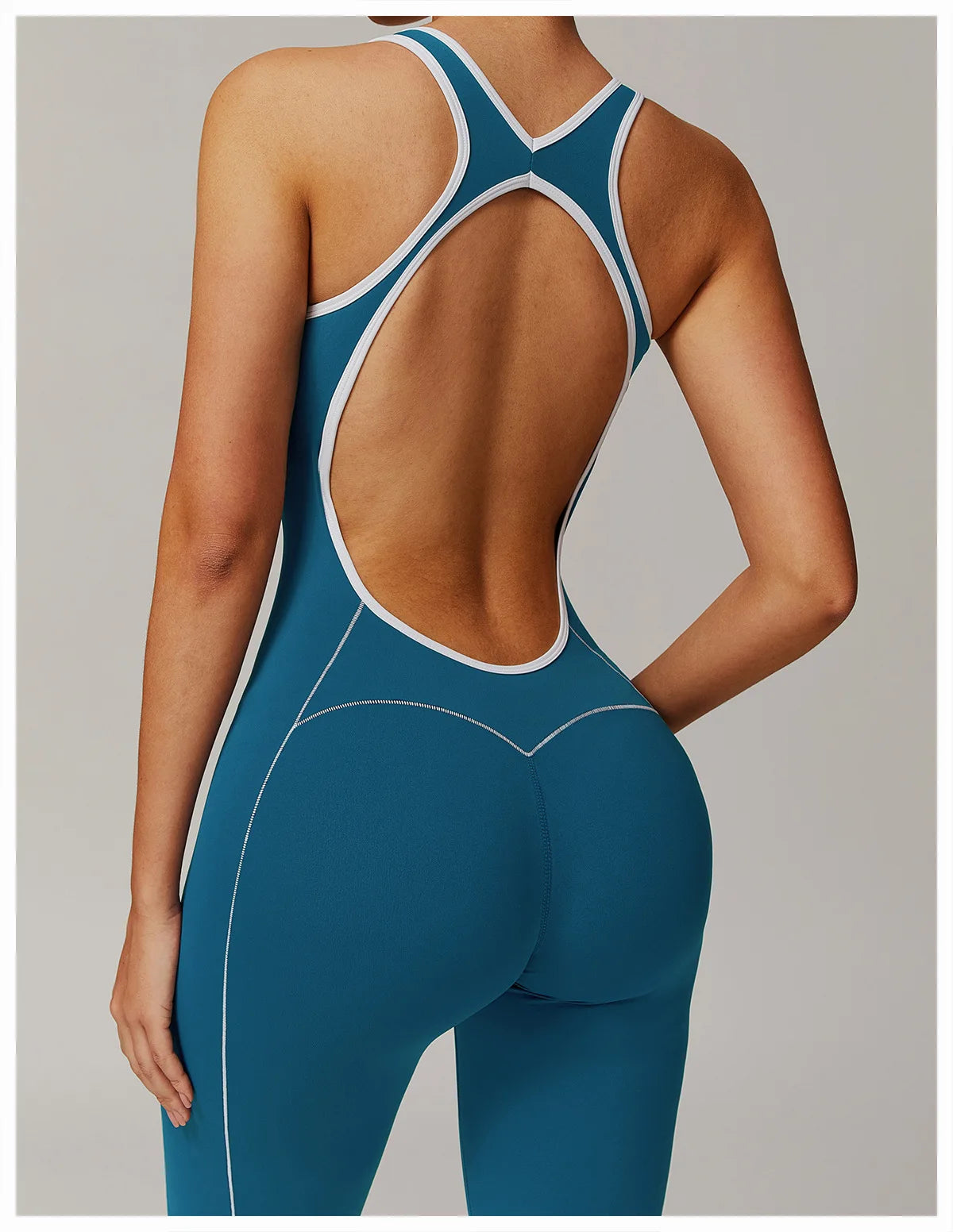 Sleek Back Hollow Bodysuit Jumpsuit