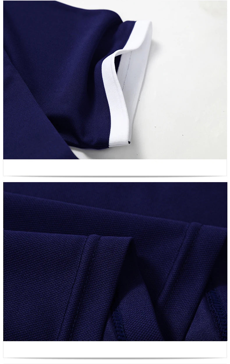 Polo Shirt Men Summer New Men's Short-Sleeved Polo Shirt Mens Embroidery Synthetic Fiber Fabric Youth Casual Business Polo Shirt