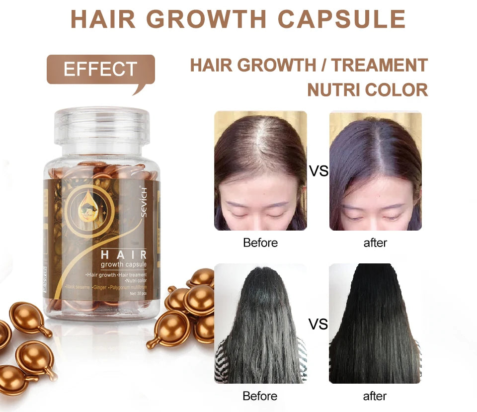 Keratin Vitamin Hair Oil Capsules