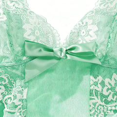 Women Suspender Midi Lingerie Nightwear Set