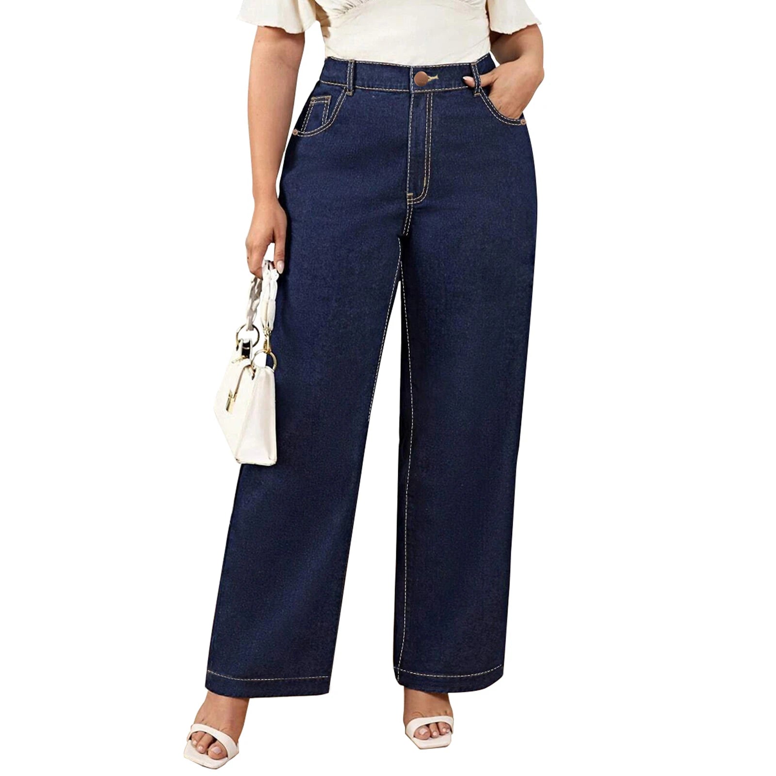 Dark Wash Wide Leg Jeans