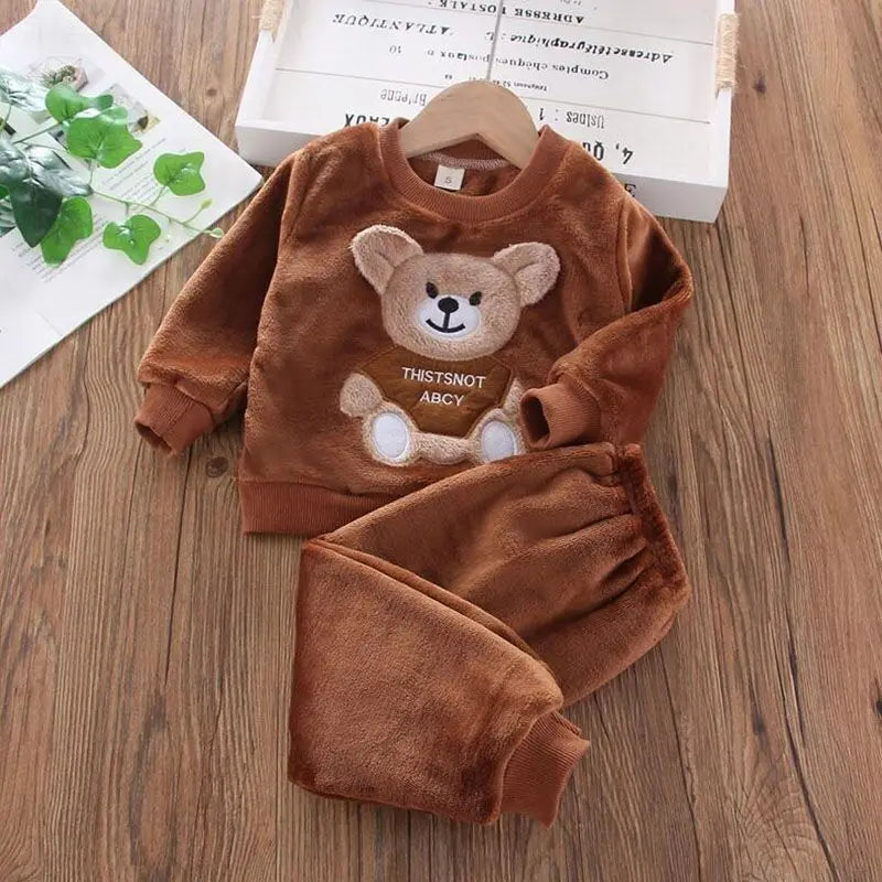 Fleece Hooded Baby Outfit Set
