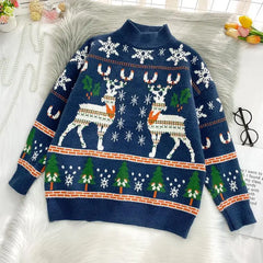 Christmas Loose Knit Pullover Sweater