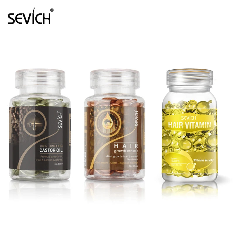 Keratin Vitamin Hair Oil Capsules