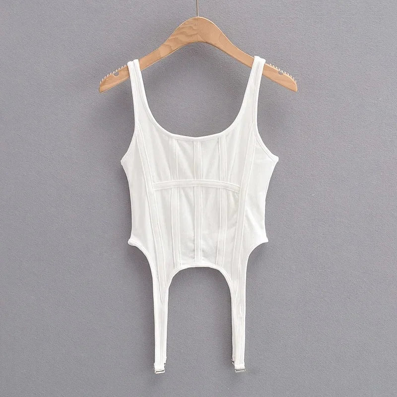 Summer Women Tube Top Corset For Girls Ribbed Sleeveless White Black Gray Blue Y2k Solid Basic Crop Tank Top Camis Fairy Grunge