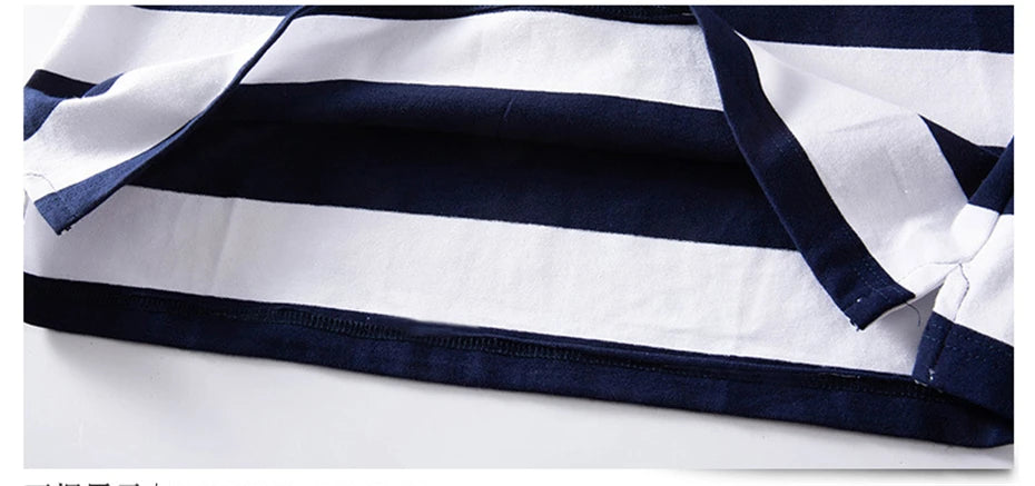 Contrast Stripe Summer Polo Shirt
