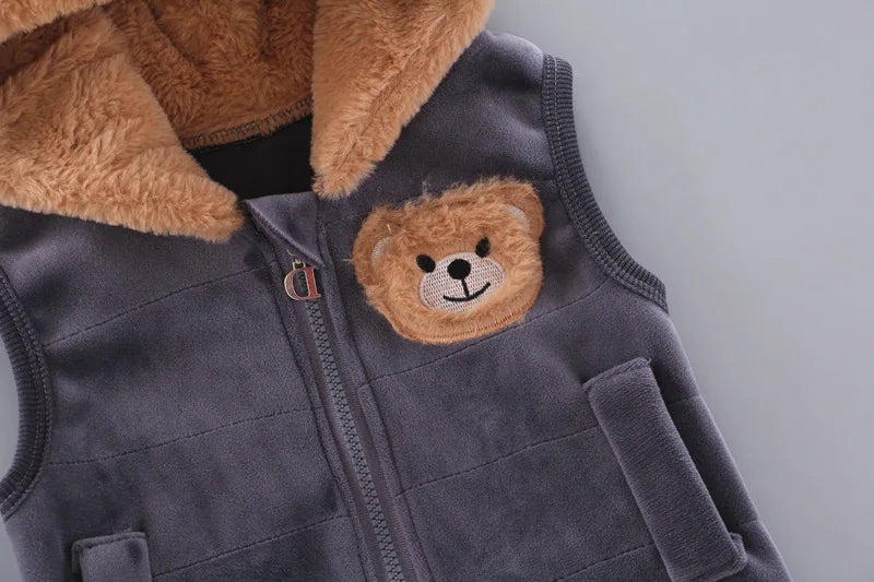 Fleece Hooded Baby Outfit Set