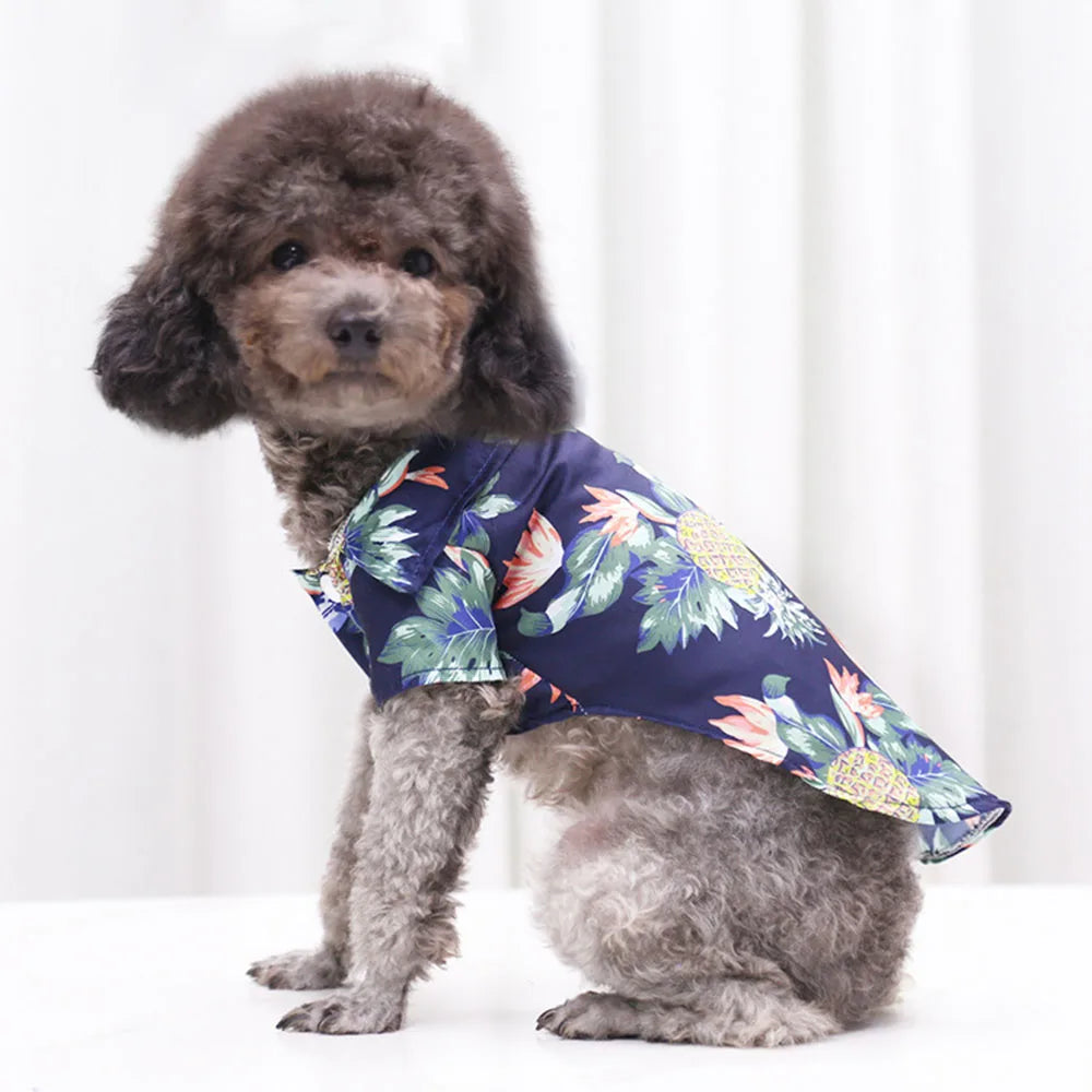 Hawaiian Print Breathable Dog Shirt