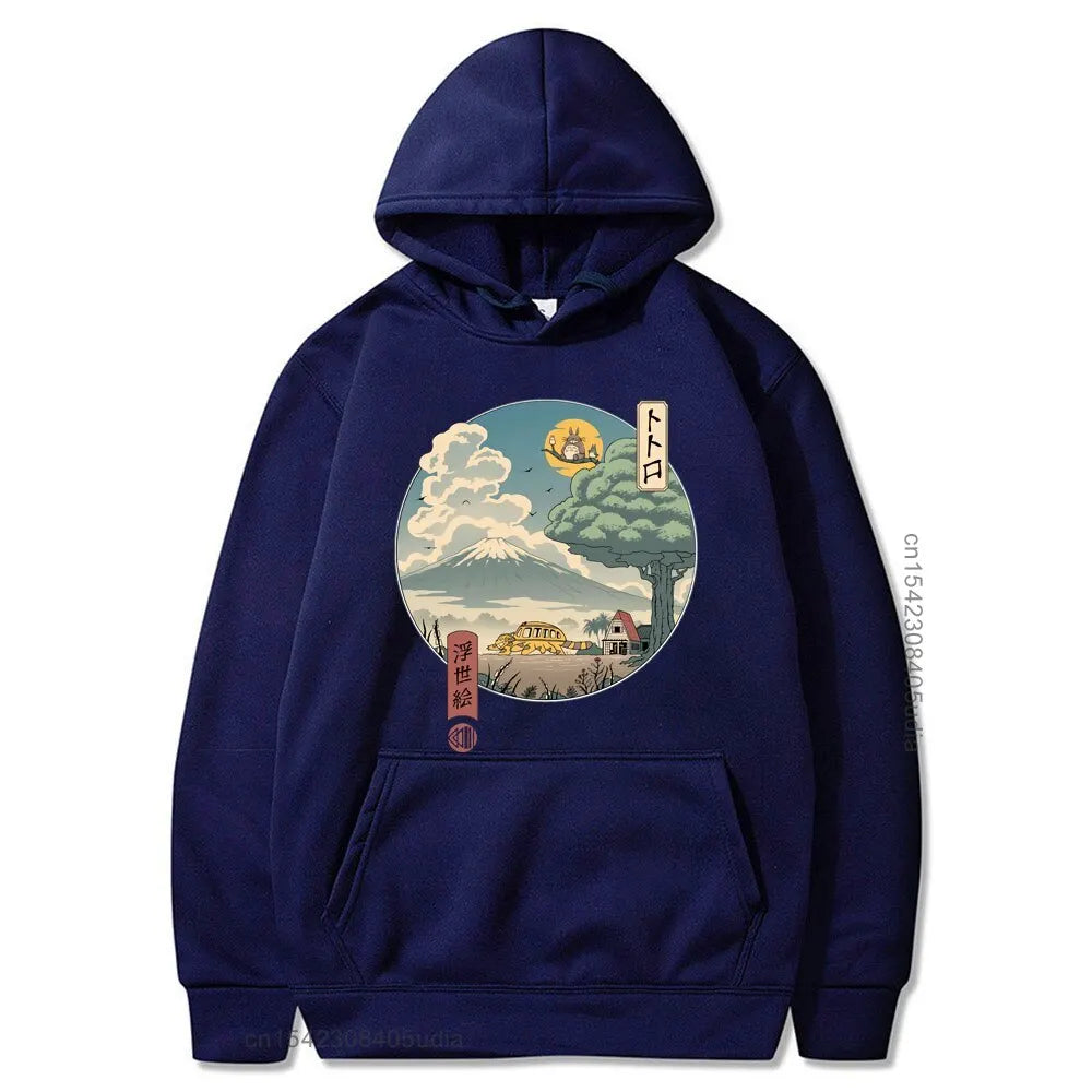 Ukiyo Aesthetic Oversized Pullover Hoodie