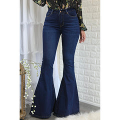 Dark Flare Denim Jeans
