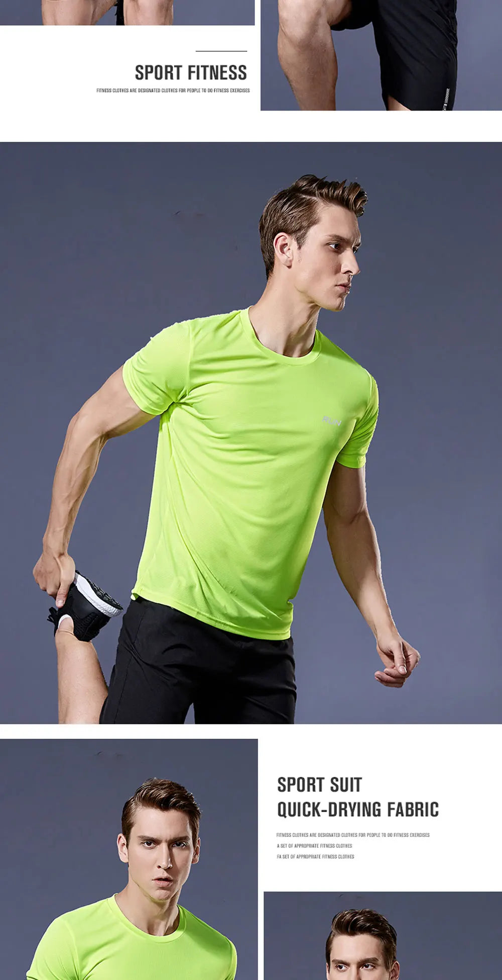 Men's Fitness Gym T Shirts 2020 Shirt Homme Running Men Designer Quick Dry T-Shirts Running Slim Fit Tops Tees Sport Muscle Tee