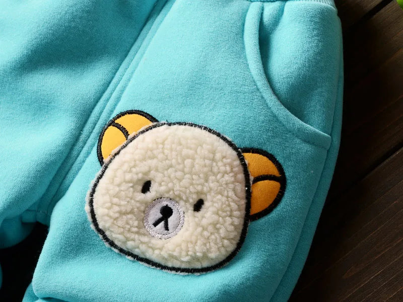 Fleece Hooded Baby Outfit Set