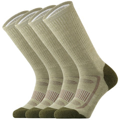 3 Pack Men's Merino Wool Cushion Crew Socks for Outdoor Hiking Hike Trail Performance Moisture Wicking Lightweight All Seasons