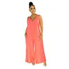 Sleeveless V Neck Summer Jumpsuit