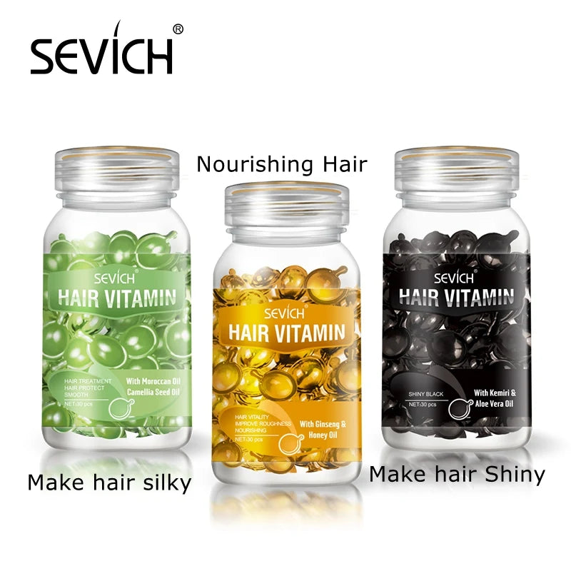 Keratin Vitamin Hair Oil Capsules