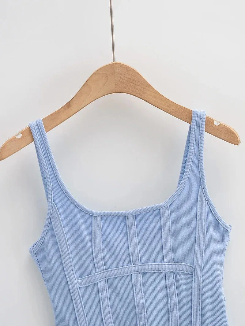 Summer Women Tube Top Corset For Girls Ribbed Sleeveless White Black Gray Blue Y2k Solid Basic Crop Tank Top Camis Fairy Grunge