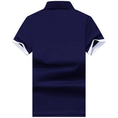Polo Shirt Men Summer New Men's Short-Sleeved Polo Shirt Mens Embroidery Synthetic Fiber Fabric Youth Casual Business Polo Shirt