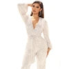 Shimmering Sequin V-Neck Glamour Jumpsuit