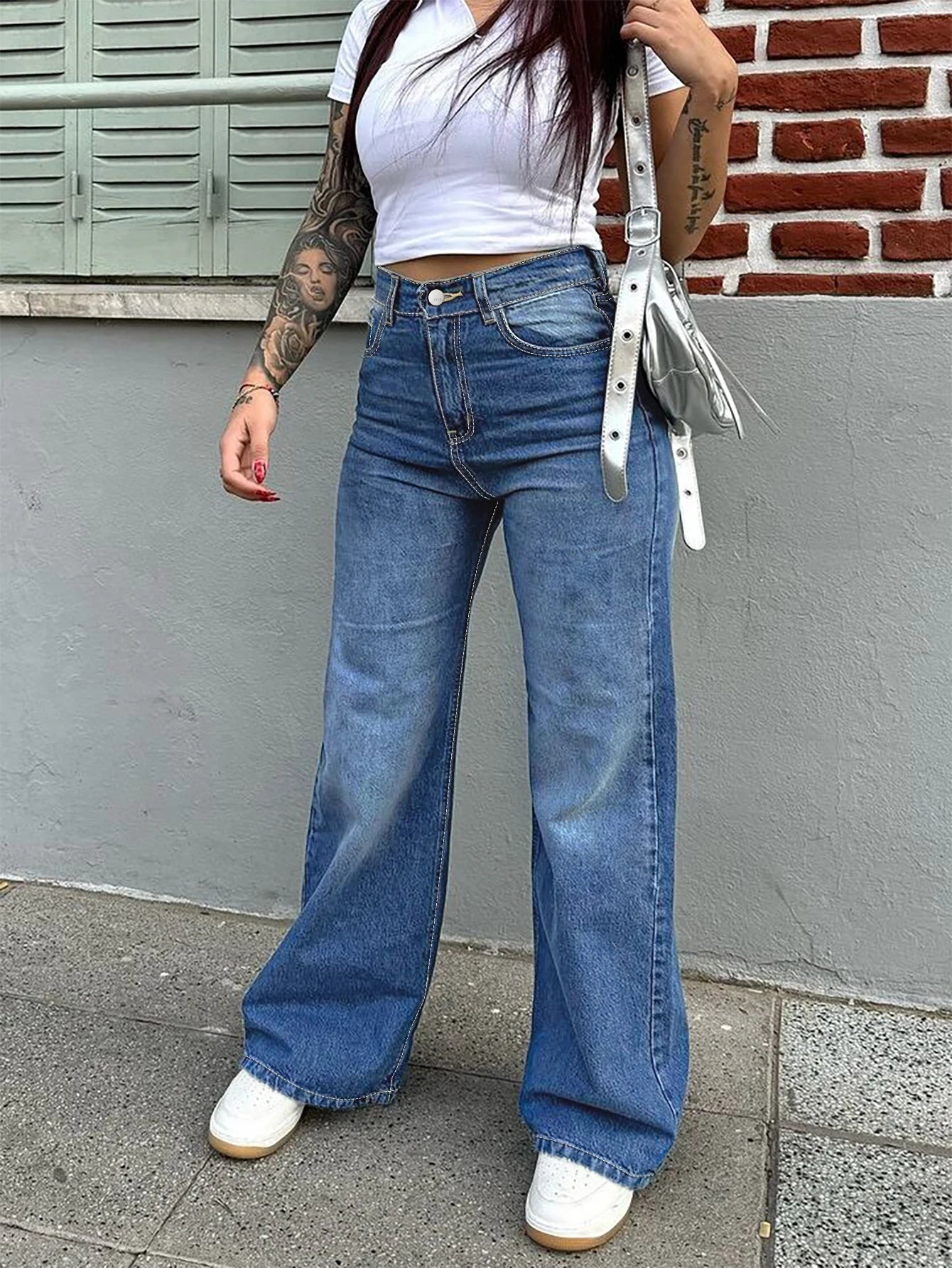 Vintage High-Waist Straight Jeans