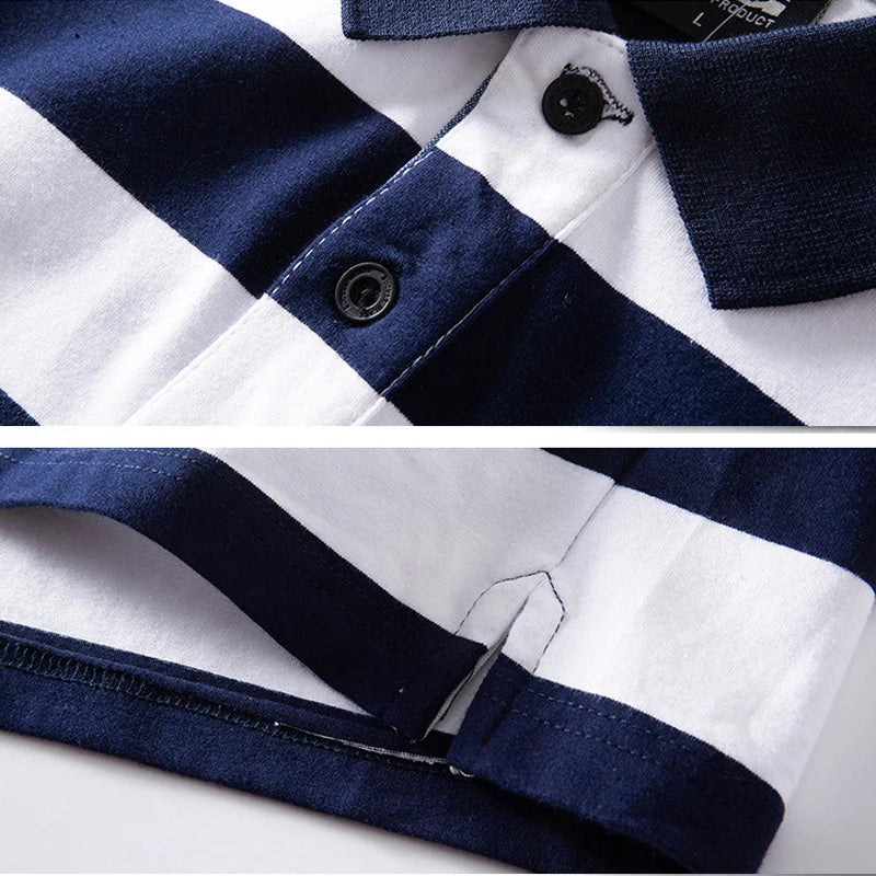 Contrast Stripe Summer Polo Shirt