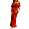 Polynesian Print Half-Sleeve Romper
