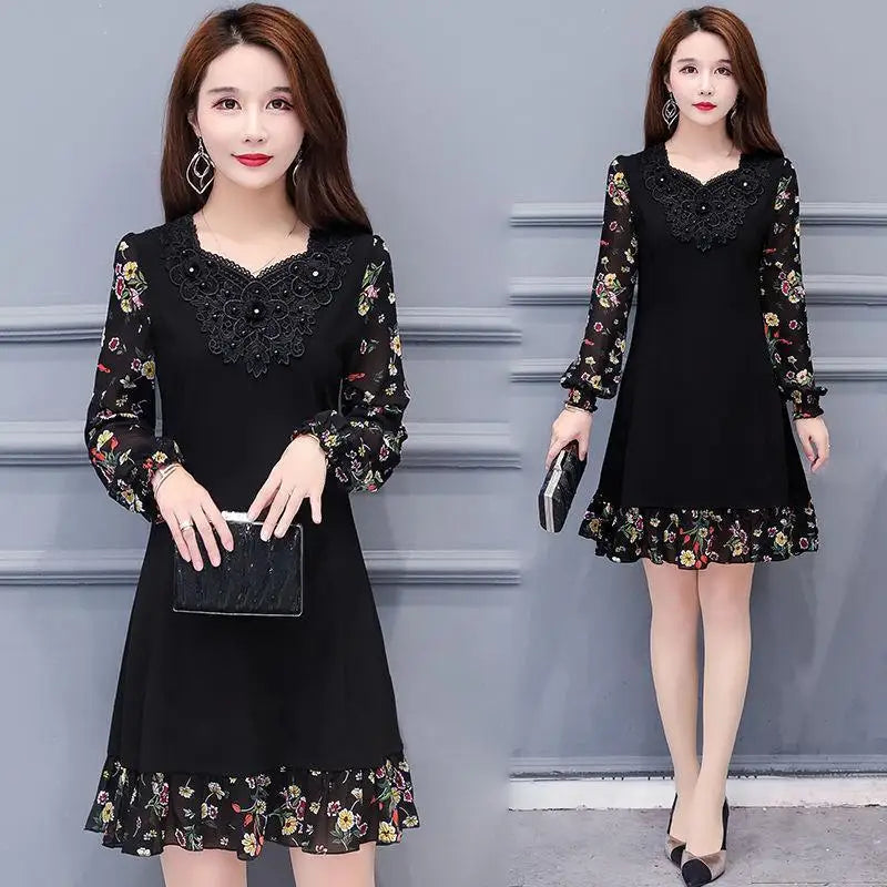 Elegant Polka Dot Midi Dress