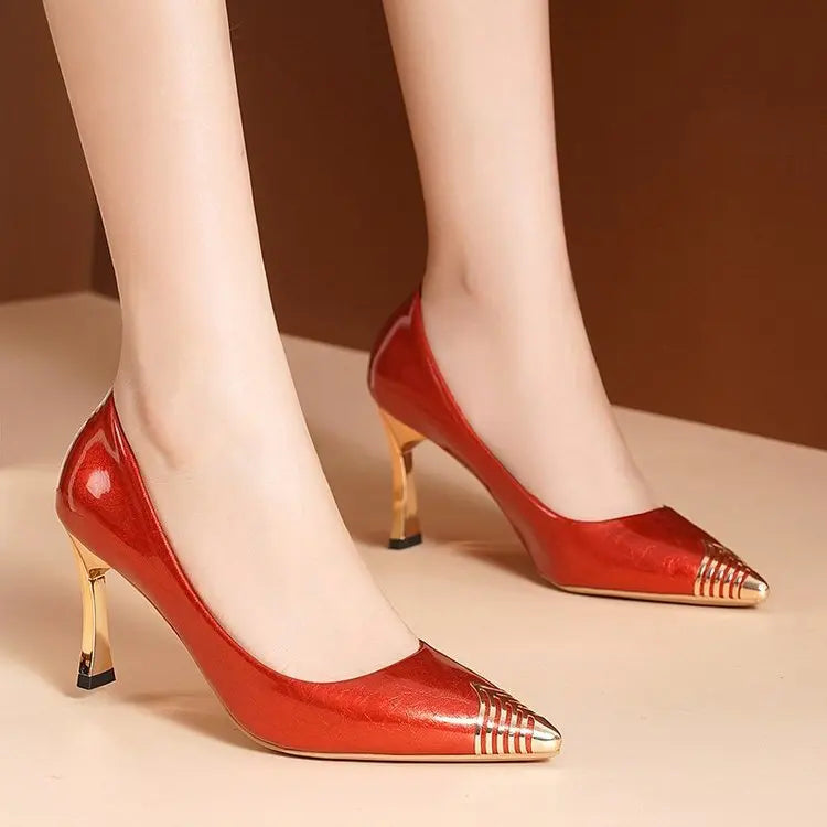 High Heels Women's Stiletto Heels 2020 Autumn New All-match Women's Shoes Black Sexy Temperament Pointed Toe Single Shoes Women