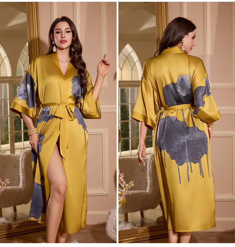 Luxury Summer Silk Bath Robe