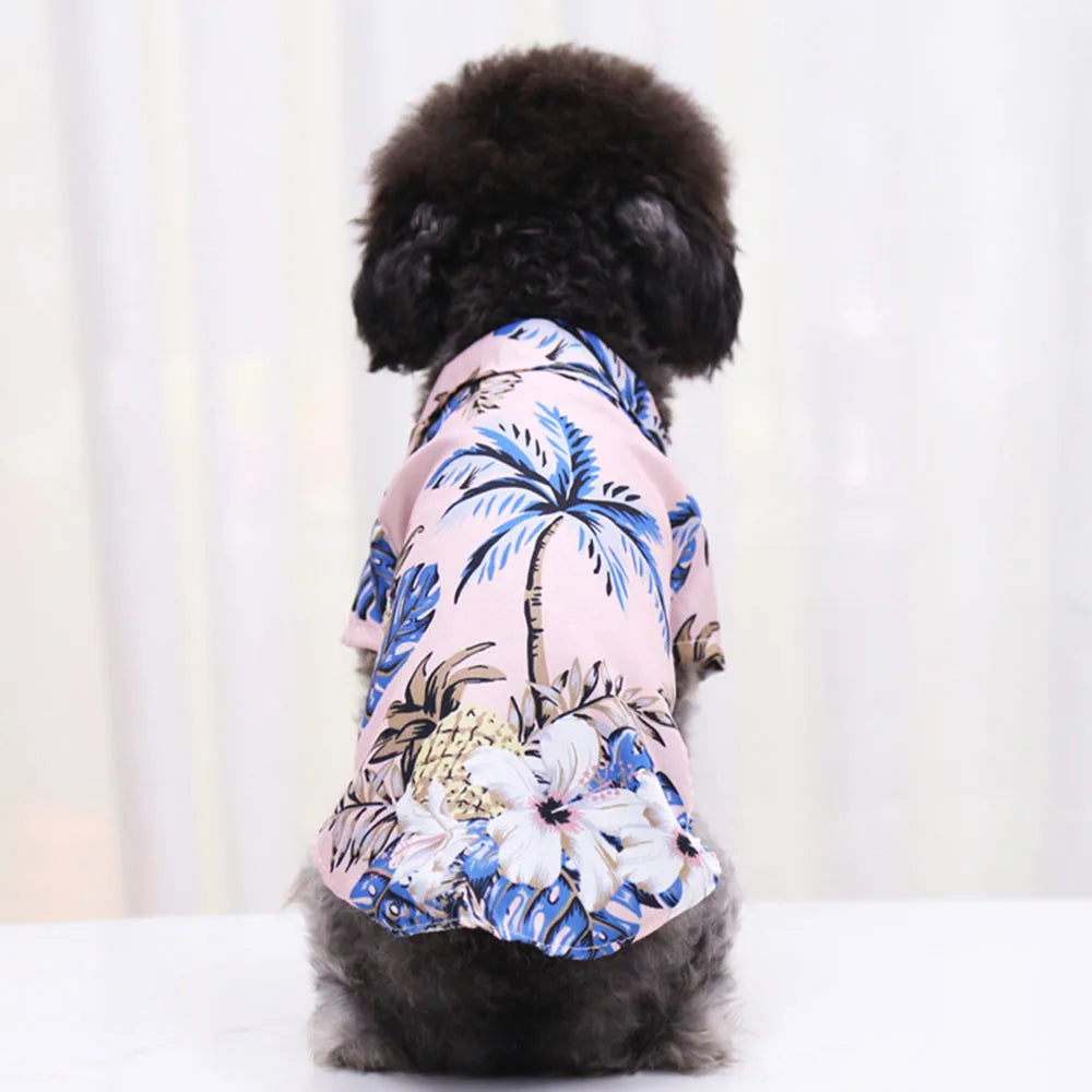 Hawaiian Print Breathable Dog Shirt