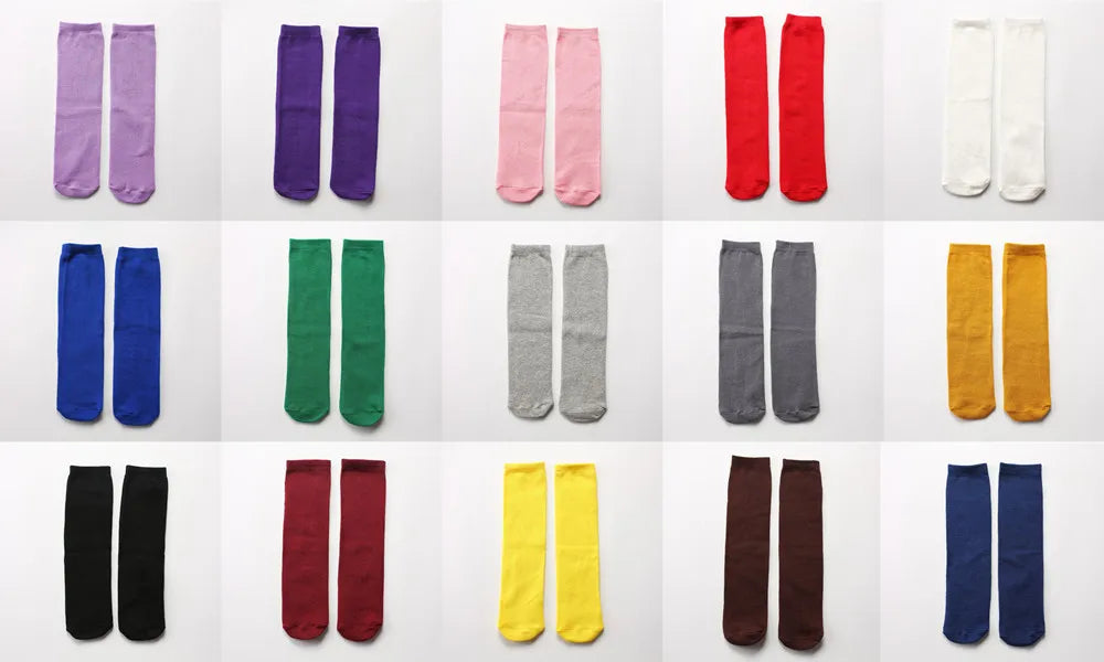 Kids Knee High Cotton Socks