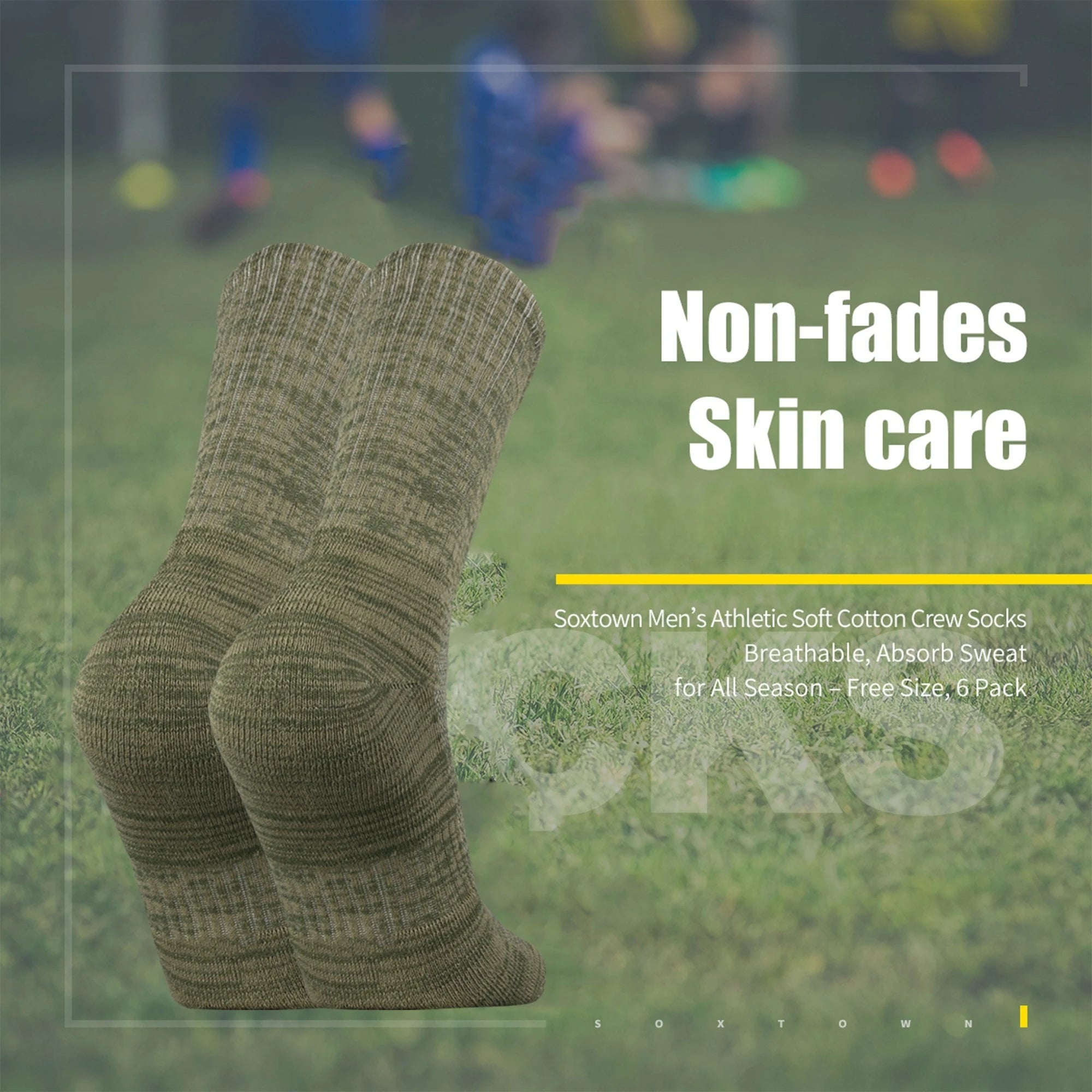 Unisex Cushioned Training Crew Socks