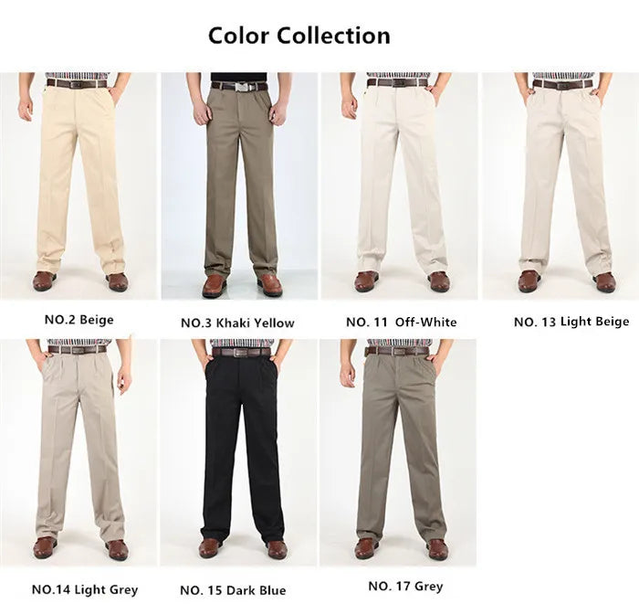Summer Cotton Straight Office Trousers