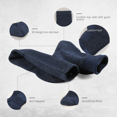 Navy Cushioned Performance Crew Socks