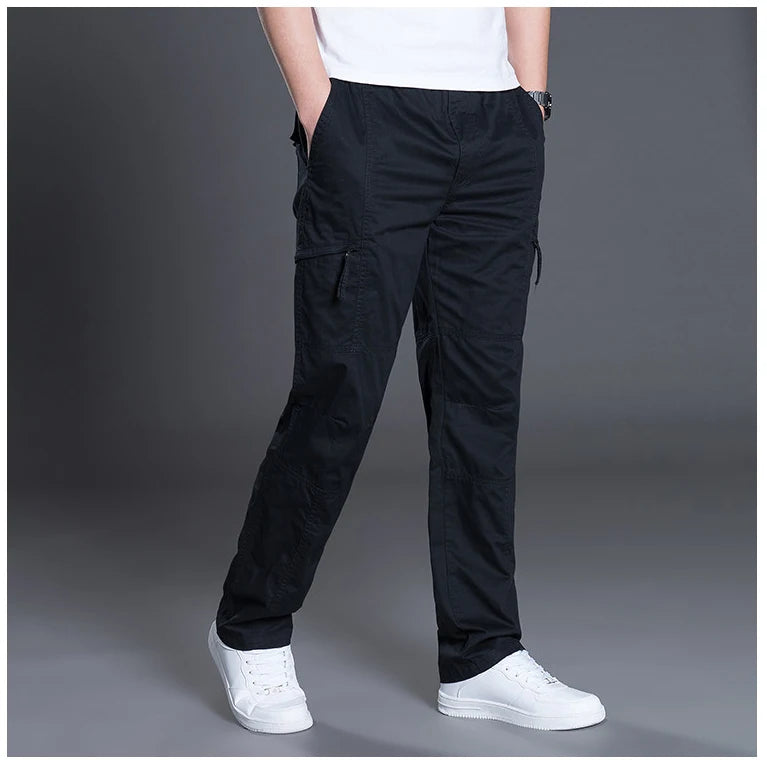 Relaxed Straight Casual Cotton Pants