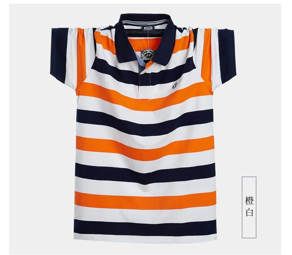 Contrast Stripe Summer Polo Shirt