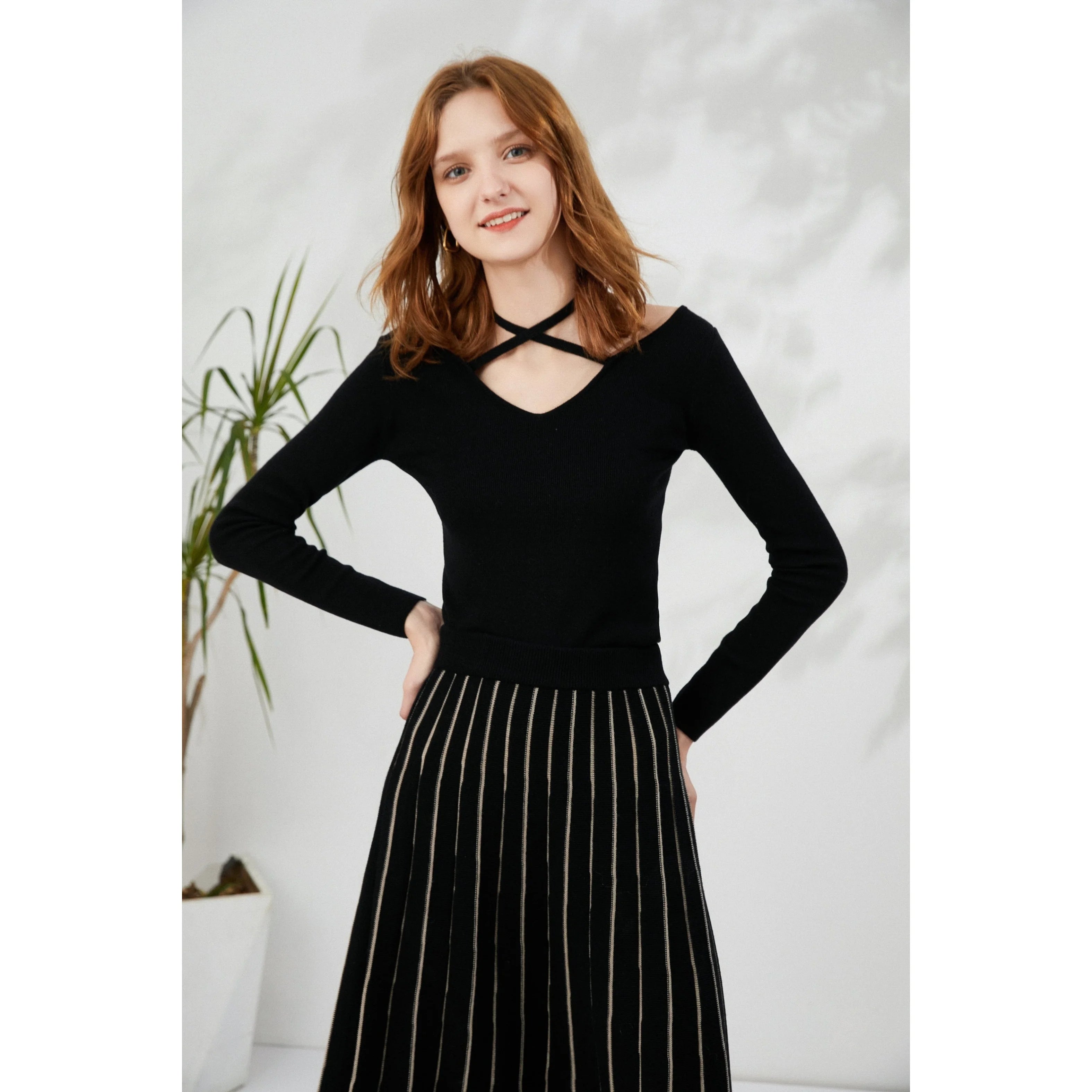 Perrine Black Knit Sweater