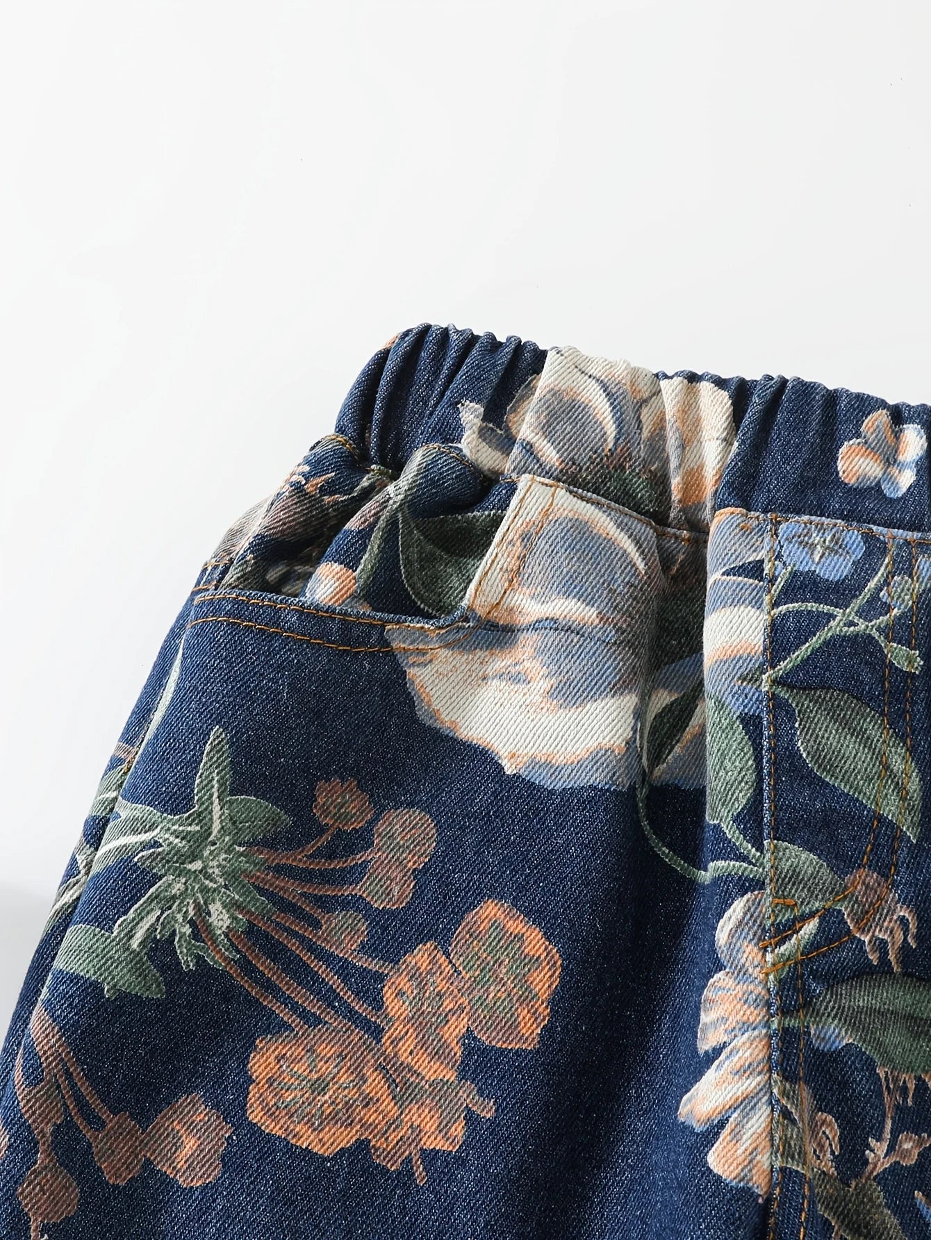 Printed Korean Style Girls Jeans