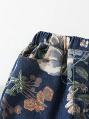 Printed Korean Style Girls Jeans