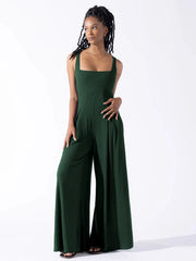 Elegant Solid Wide Leg Jumpsuit