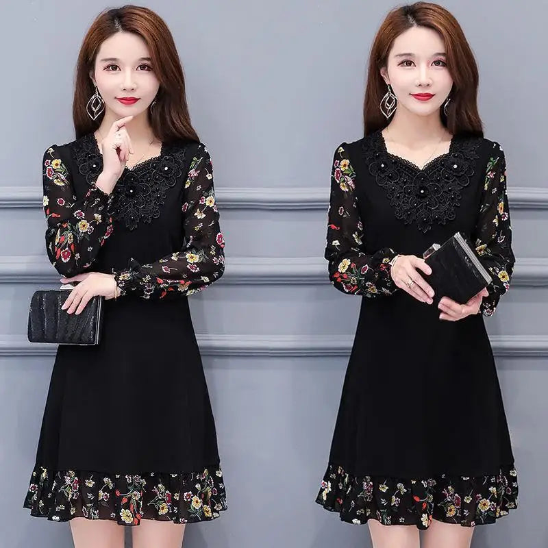 Elegant Polka Dot Midi Dress