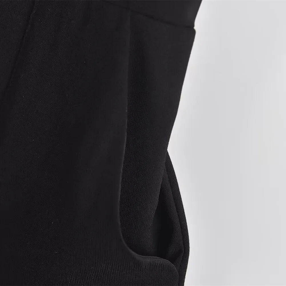 Black Collared Utility Jumpsuit