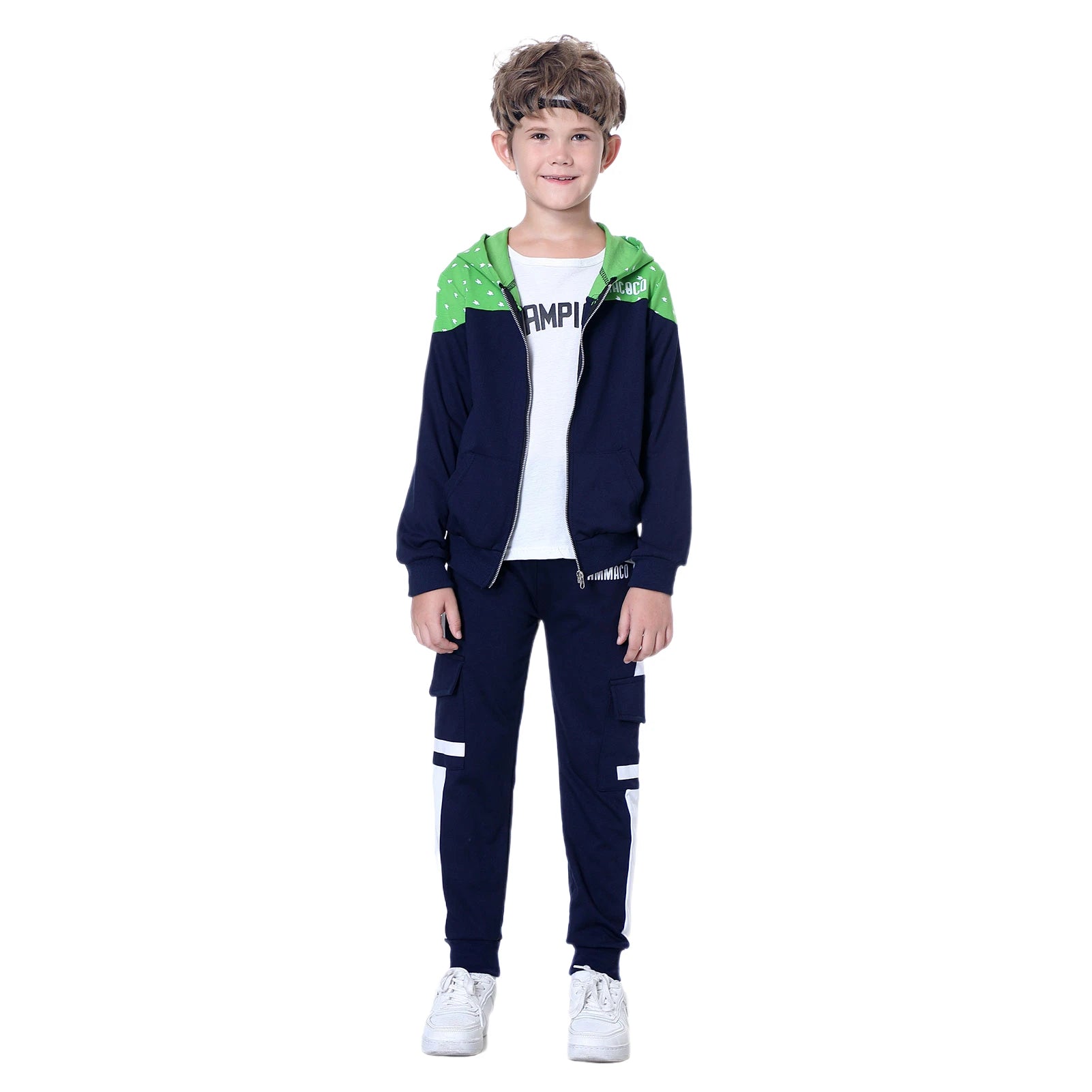 Kids Tracksuits,Teen Boys School Sweatsuits,Fashion Cotton Hooded Tops + Pants Set,Soft Children's Long Sleeve Sportswear